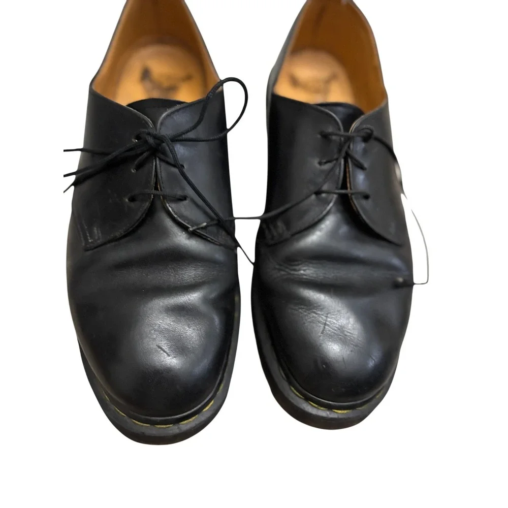 Dr. Martens 1461 Black Smooth Leather Oxford Shoes Mens Size 11 Three Eyelet